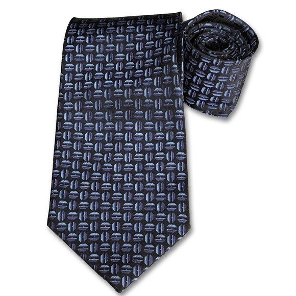 Ermenegildo Zega Woven Textured Necktie 100% Silk Branded Men's Designer Fashion - Picture 5 of 8